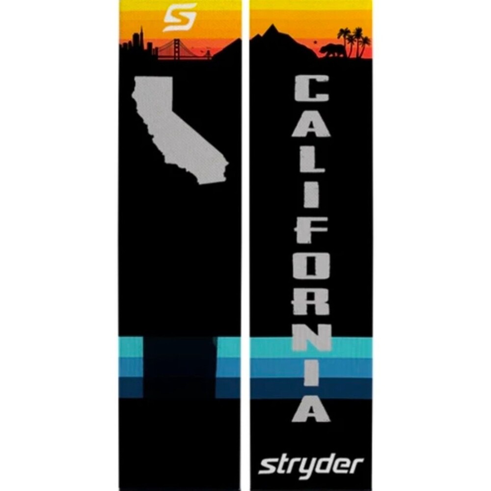 Stryder California Black‎ & Blue Graphic Crew Socks